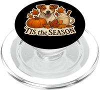 Tis The Season Russell Terrier Dog Fall Autumn Pumpkin Spice PopSockets PopGrip for MagSafe