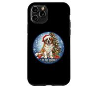 Tis The Season Saint Bernard Dog Merry Christmas Holiday Fun Case for iPhone 11 Pro