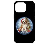 Tis The Season Saint Bernard Dog Merry Christmas Holiday Fun Case for iPhone 16 Pro
