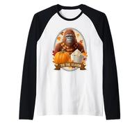 Tis The Season Sasquatch Big-Foot Fall Autumn Big Foot Lover Raglan Baseball Tee