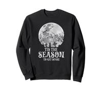 Tis the Season Scary Haunted Moon Creepy Halloween Sweatshirt