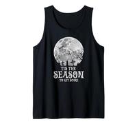 Tis The Season Scary Haunted Moon Creepy Halloween Tank Top