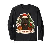 Tis The Season Scottish Terrier Dog Merry Christmas Mom Dad Long Sleeve T-Shirt