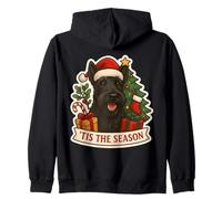Tis The Season Scottish Terrier Dog Merry Christmas Mom Dad Zip Hoodie