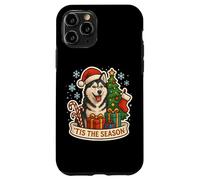 Tis The Season Siberian Husky Dog Merry Christmas Festive Case for iPhone 11 Pro