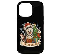 Tis The Season Siberian Husky Dog Merry Christmas Festive Case for iPhone 13 Pro