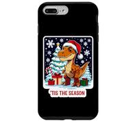 Tis The Season T-rex Christmas Tree Festive Dinosaur Dino Case for iPhone 7 Plus/8 Plus