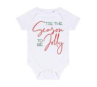 Tis The Season to be Jolly Baby Grow Vest, 0-3 Months, White
