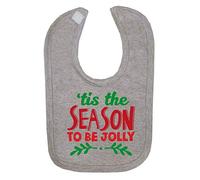 Tis The Season to be Jolly [BCX] Cotton Baby bib - Grey