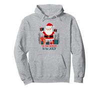'Tis The Season To Be Jolly with Vintage Santa holding Gifts Pullover Hoodie