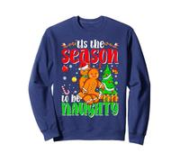 Tis The Season To Be Naughty Christmas Gingerbread Couple Sweatshirt