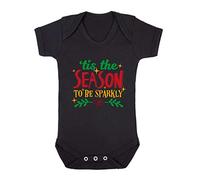 tis The Season to be Sparkly [BCX] Baby Grow Vest, 6-12 Months, Black