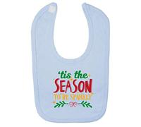 tis The Season to be Sparkly [BCX] Cotton Baby bib - Pastel Blue