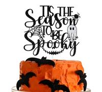 Tis the Season to Be Spooky Cake Topper, Happy Birthday, In My Spooky Era, Ghost Ghoul Horror Halloween Baby Shower Birthday Movie Night Party Decorations