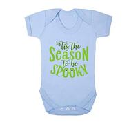 Tis The Season to Be Spooky Halloween Statement Baby Grow Vest, 6-12 Months, Pastel Blue