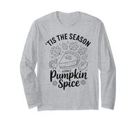 'Tis The Season to Gobble Pumpkin Spice Christmas Doodle Long Sleeve T-Shirt