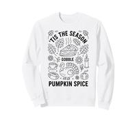 'Tis The Season To Gobble Pumpkin Spice Christmas Doodle Sweatshirt