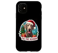 Tis The Season Weimaraner Dog Merry Christmas Tree Mom Dad Case for iPhone 11