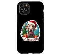 Tis The Season Weimaraner Dog Merry Christmas Tree Mom Dad Case for iPhone 11 Pro