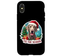 Tis The Season Weimaraner Dog Merry Christmas Tree Mom Dad Case for iPhone X/XS