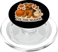 Tis The Season Welsh Terrier Dog Fall Autumn Pumpkin Spice PopSockets PopGrip for MagSafe