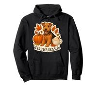Tis The Season Welsh Terrier Dog Fall Autumn Pumpkin Spice Pullover Hoodie