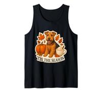 Tis The Season Welsh Terrier Dog Fall Autumn Pumpkin Spice Tank Top