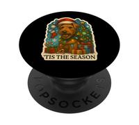 Tis The Season Welsh Terrier Dog Merry Christmas Mom Dad PopSockets Adhesive PopGrip