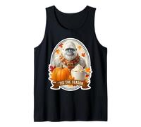 Tis The Season Yeti Abominable Snowman Fall Autumn Pumpkin Tank Top