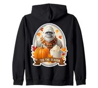 Tis The Season Yeti Abominable Snowman Fall Autumn Pumpkin Zip Hoodie