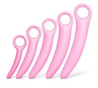 Tisancy Silicone Pelvic Floor Muscle Stretcher Expander Expander Expander 5 Sizes Personal Massage Tool (Rose Red)
