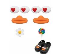 TISCH DIY Clog Charms Set for Funny Expressions with Duck, Heart, Eyes, Mouth. Customize Your Clogs and Sandals, Original DIY Shoes Accessories
