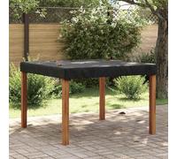 Tischdecke Schwarz, 122x122x15 cm, Wasserdichtes Gewebe, Quadratisch, für Gartenmöbel, Terrasse, Innen- & Außenbereich, Schutzhülle