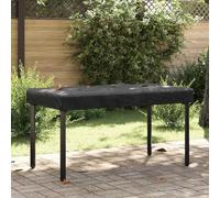 Tischdecke Schwarz, 82 x 142 x 15 cm, wasserdichtes Outdoor-Gewebe, strapazierfähiger Patio-Möbelschutz für Garten