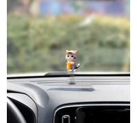 Tischdeko Hochzeit Shy Kitty Bobble, 2Pcs Cute Cat Bobblehead, 2D Flat Acrylic Shaking Cat Decorate, Cute and Car Accessories for Car Dashboards, Desks, Bookshelves & Home (# C) (Grey, 10)