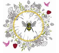 Tischdeko Pack of 20 napkins, bees, insects, garden.