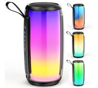 Tisco Portable Bluetooth Speaker with 60W Stereo Sound, Wireless Waterproof Speaker with Stylish RGB Lights, Support SD Card/USB/AUX,Lightweight for outdoor, Hiking, Home