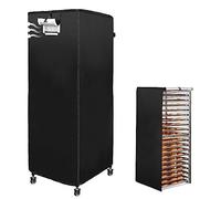 tiscover Black 20tier Sheet Pan Rack/Bun Pan Rack Cover With Vents, 23"X28"X64" Bakery Single Rack Covers, Waterproof and Dustproof