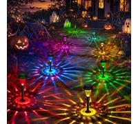 TISEJOY Solar Pathway Lights Outdoor Waterproof 8 Pack Color Changing Garden Light for Yard Patio Driveway Walkway Lawn Landscape Lighting for Outdoor 4th of July Decorations