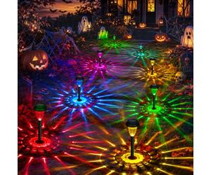 TISEJOY Solar Pathway Lights Outdoor Waterproof 8 Pack Color Changing Garden Light for Yard Patio Driveway Walkway Lawn Landscape Lighting for Outdoor 4th of July Decorations