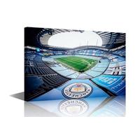 TISHIRON 1 Panel Wall Art Manchester City FC Etihad Stadium Prints Painting for Bedroom Living Room Bathroom Wall Decor Stretched and Framed Ready to Hang 40x 60cm
