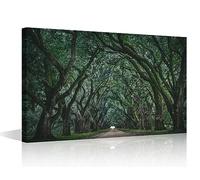 TISHIRON 1 Piece Oak Trees Modern Home Decor Legendary Tree Tunnel Canvas Wall Art for Bedroom, Louisiana Posters and Prints, Painting Picture Office Wall Decor Framed Ready to Hang(36x24in)