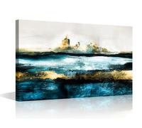 TISHIRON Abstract City Wall Decor for Bedroom Living Room Black and White Wall Art Paintings Graffiti Pictures Canvas Modern Home Decorations Office Art Framed Ready to Hang - 24x16in