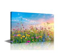 TISHIRON Art Work for Home Walls Wildflowers Pictures on Canvas Framed Wall Art Flower Prints for Wall Decor Bedroom Living Room Decor Family Wall Decor Canvas Art Posters & Prints, 30x45cm