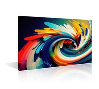 TISHIRON Beautiful Abstract Colorful Pictures Spectacular Image Wall Art Wall Decor Stunning Abstract Posters 1 Panel Canvas Artwork Wooden Stretched and Framed Ready to Hang (12" Wx18 H)