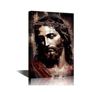 TISHIRON Bedroom Wall Decor Jesus Christ Wall Art Christian Home Decor Religious Belief Wall Decorations for Living Room Bedroom Decor Modern 1 Piece Artwork Framed Ready to Hang (12''Wx 18''H)
