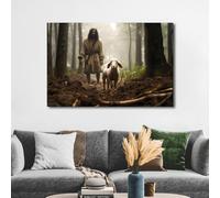 TISHIRON Canvas Prints for Wall Decor Religion Poster Wall Art Christian Wall Art 1 Piece Jesus Wall Art Lost Lamb Wall Decorations for Living Room Bedroom Canvas Art Wall Hanging Decor, 60x90cm
