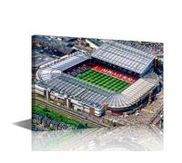 TISHIRON Canvas Wall Art Sport Match Paintings Manchester United Soccer Stadium Canvas Art Print for Bedroom Wall Decor Stretched and Framed 60x 90cm