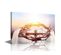 TISHIRON Christian Wall Art Holy Bible Book Wall Pictures Canvas Frame Art Prints Canvas Painting Wall Art Modern Wall Art Home Wall Decor Bathroom Wall Decor Artwork Wall Hanging- 30x45cm