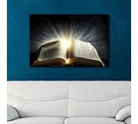 TISHIRON Christian Wall Art Religious Holy Bible Wall Artwork Framed Art Wall Decor Bible Wall Art Living Room Wall Decor Large Wall Decor Modern Home Decor Canvas Prints for Wall Decor, 60x90cm